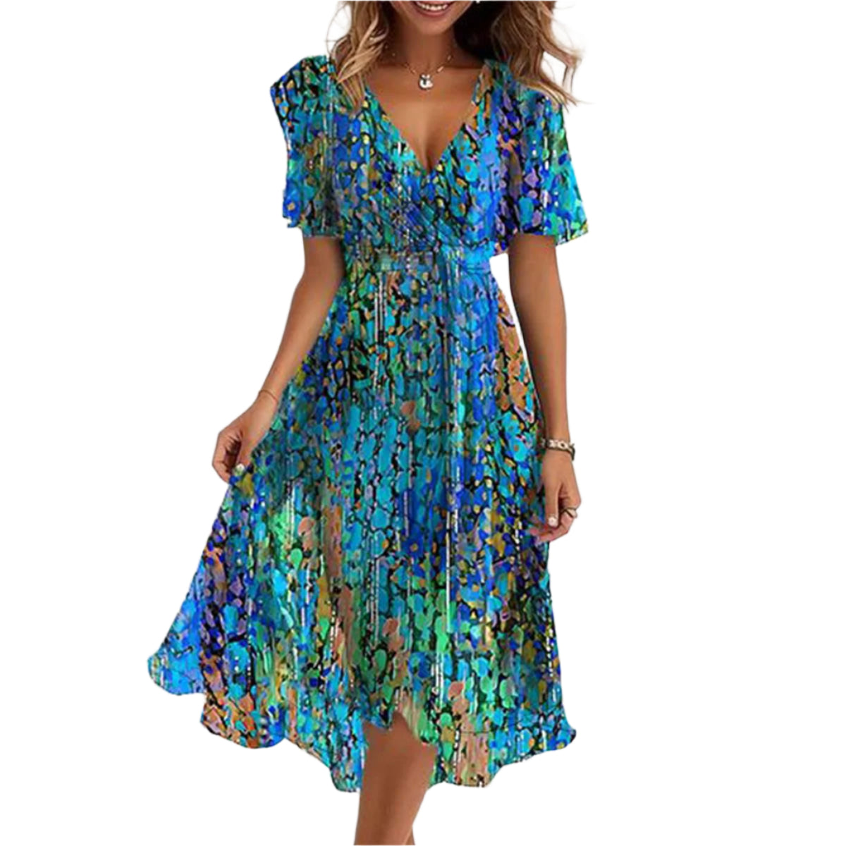 Sommerkleid mit Muster | Lockerer Schnitt & angenehmes Tragegefühl
