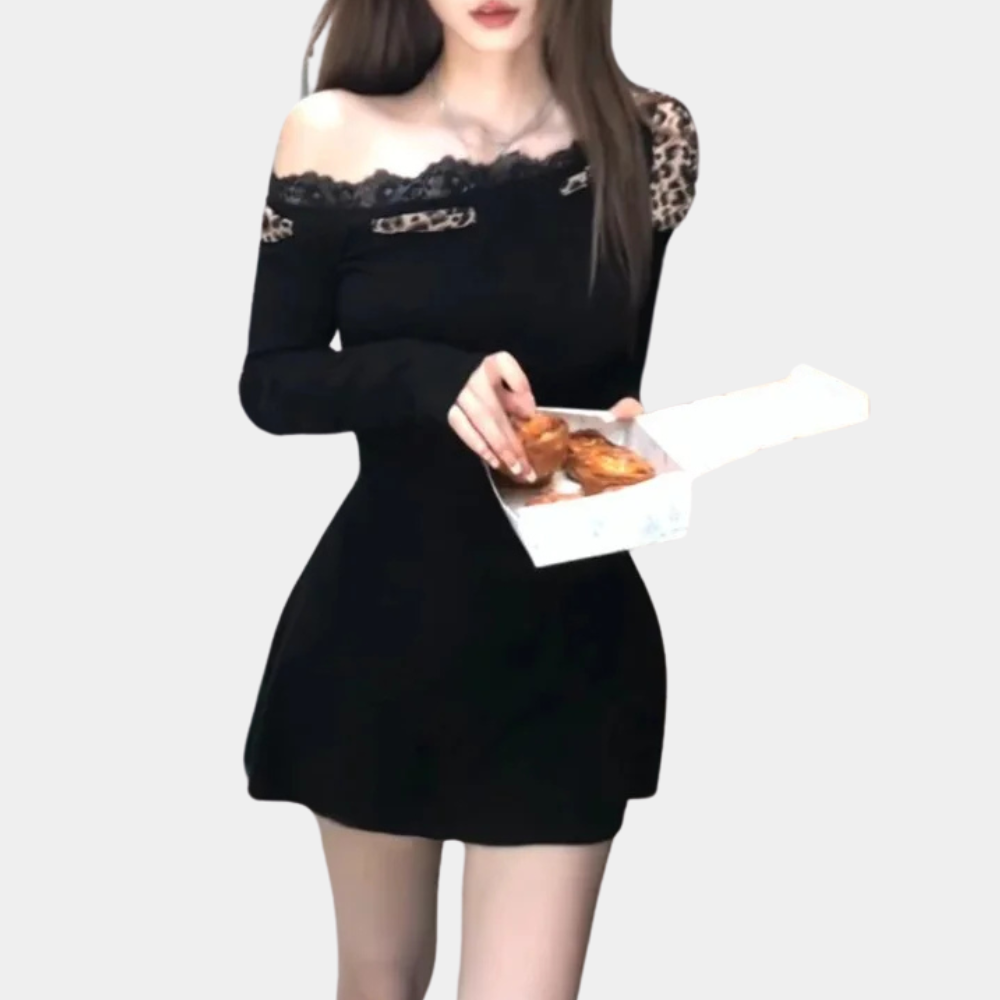 Elegantes langärmliges Spitzenkleid für Damen