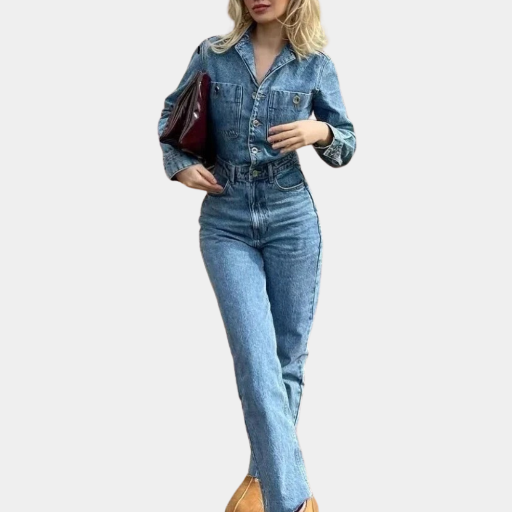 Stilvoller Denim-Jumpsuit für einen raffinierten Look