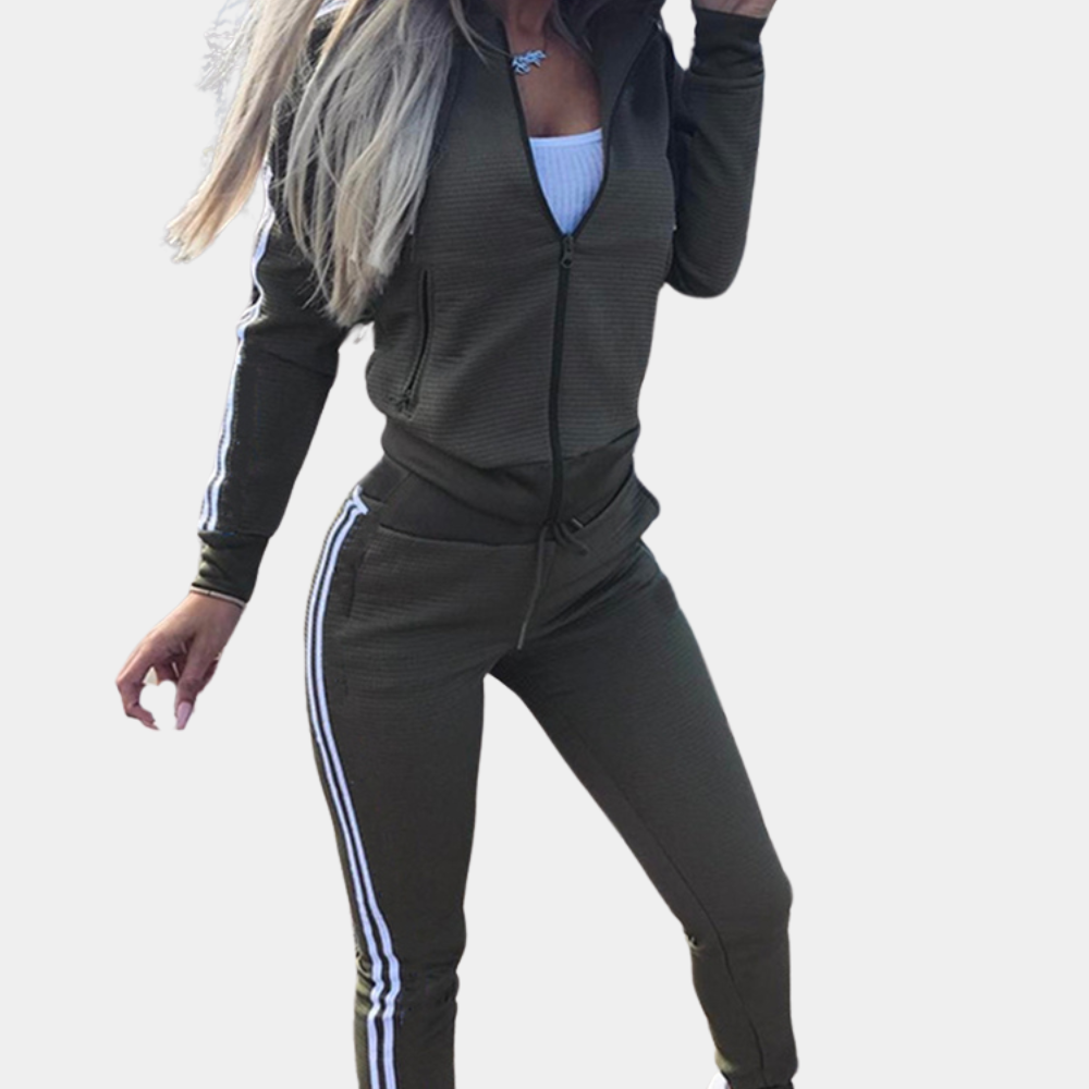 Lässiges Jogginghosen- und Hoodie-Set für Damen