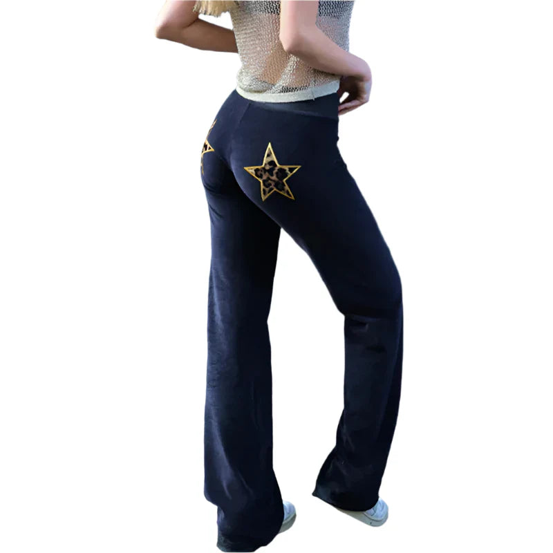 **Modehose für Damen | Sternenmuster und hohe Elastizität**