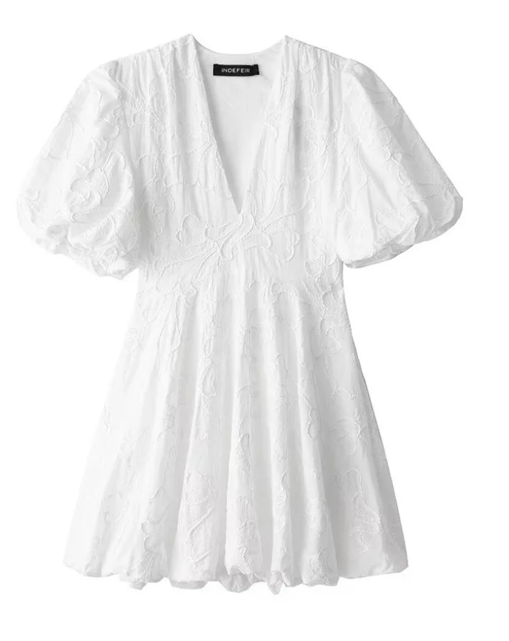Elegantes Sommerkleid für Damen | Taillierter Schnitt mit Ballonrock & romantischer Ausstrahlung